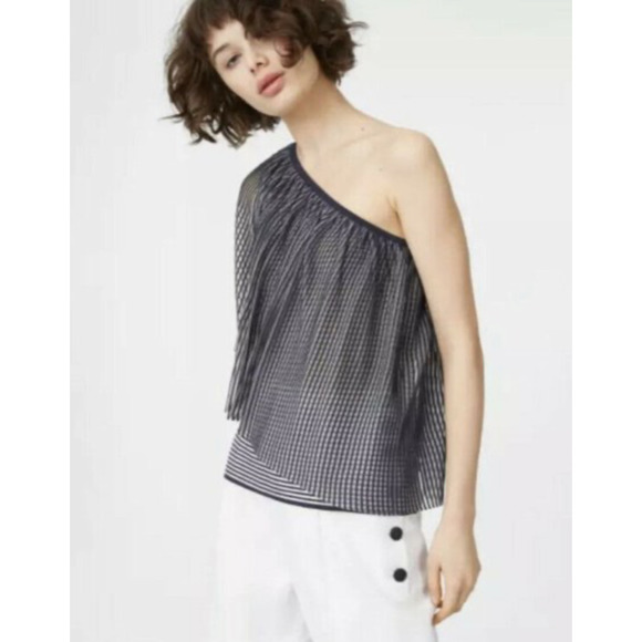 Club Monaco Zuwema Sweater Chandails Navu/ Bleu ~ M semi- sheer - Picture 2 of 5